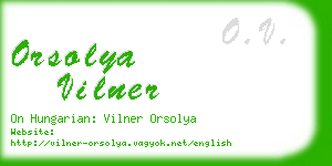 orsolya vilner business card